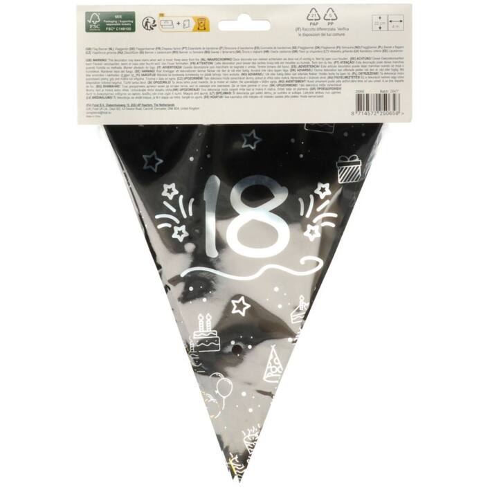 Flagbanner 18år - Shining Glam