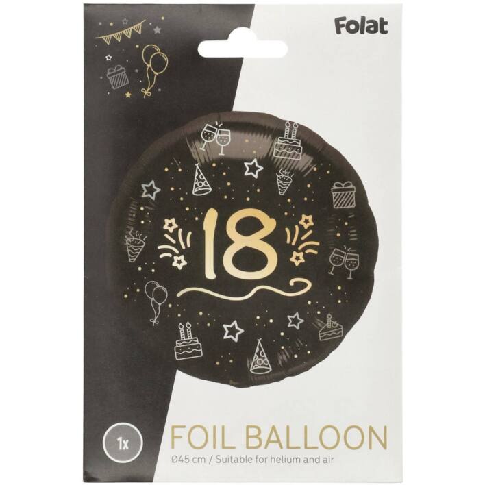 Folieballon 18 år - Shining Glam