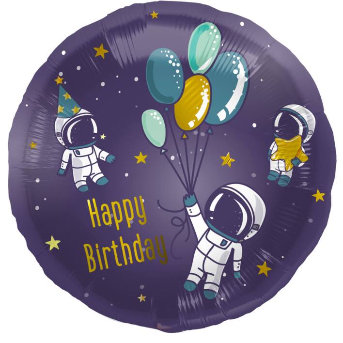 Folieballon - Happy Birthday space 45 cm