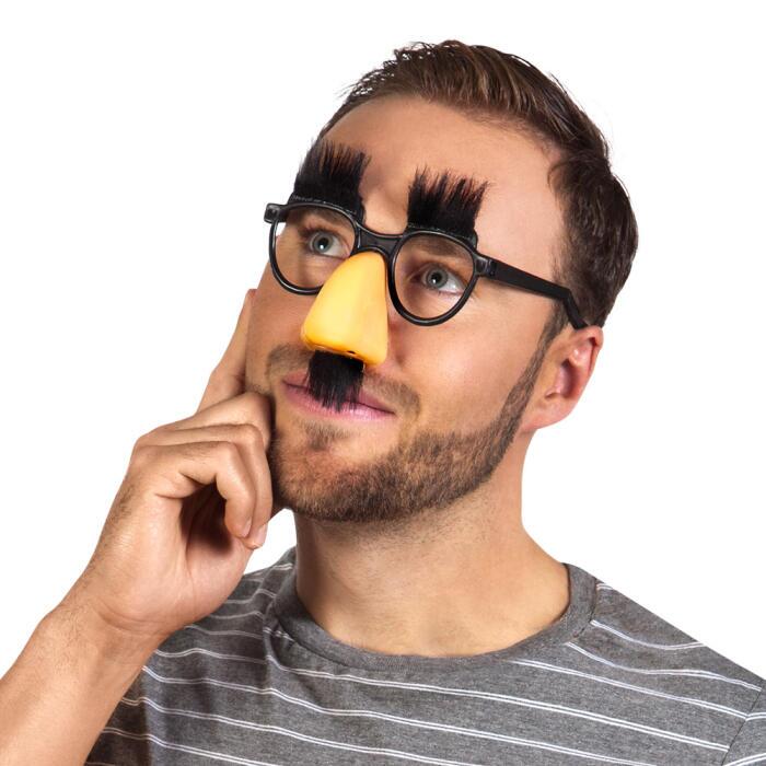 Brille med næse og øjenbryn