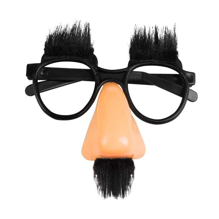 Brille med næse og øjenbryn