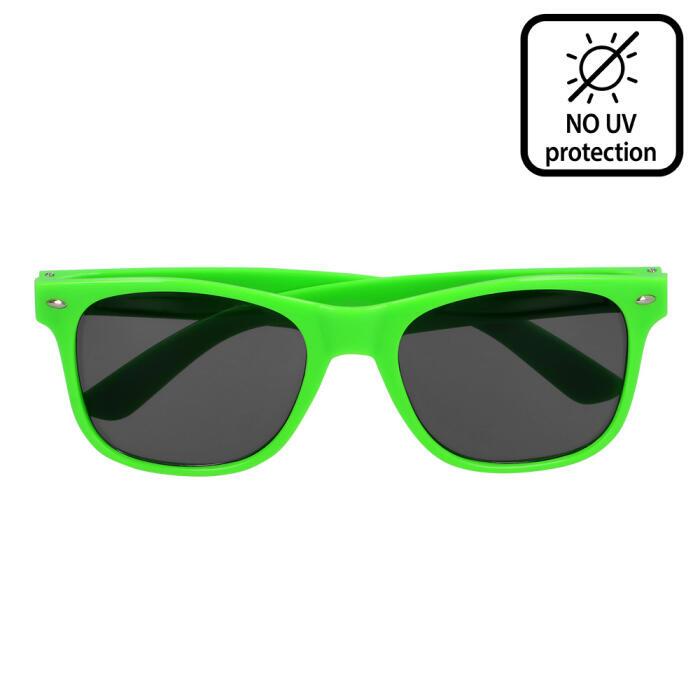 Grøn neon brille - sort glas