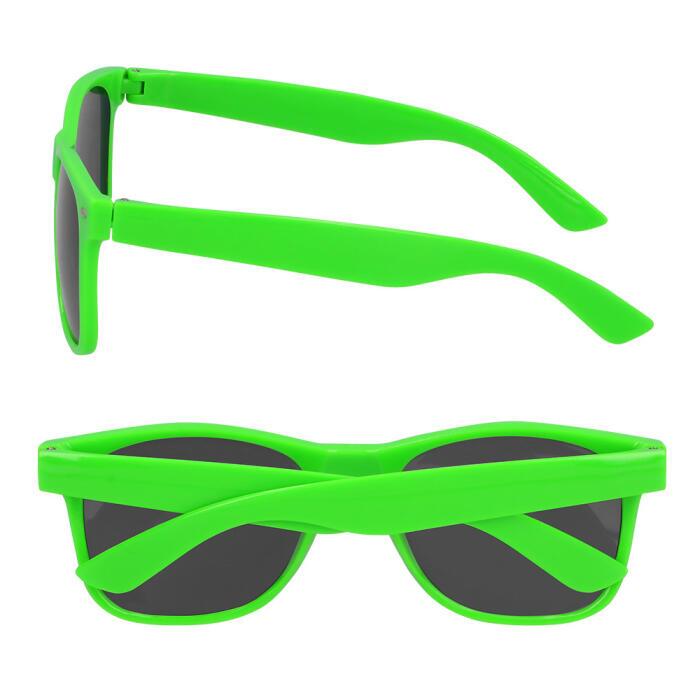 Grøn neon brille - sort glas