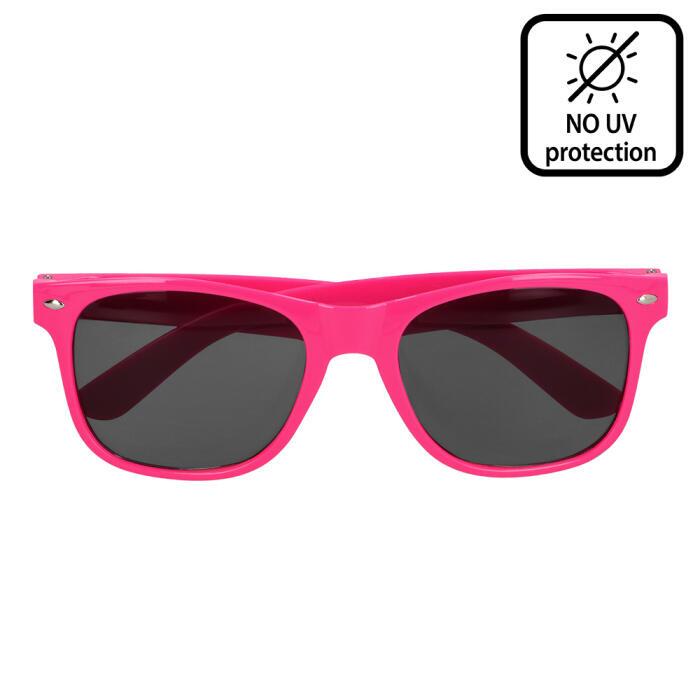 Pink Neon Brille - sort glas