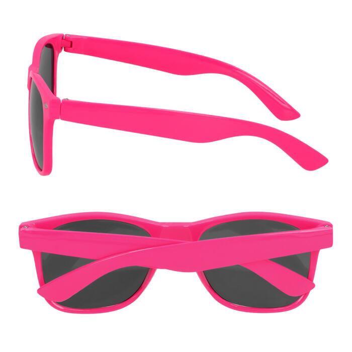 Pink Neon Brille - sort glas