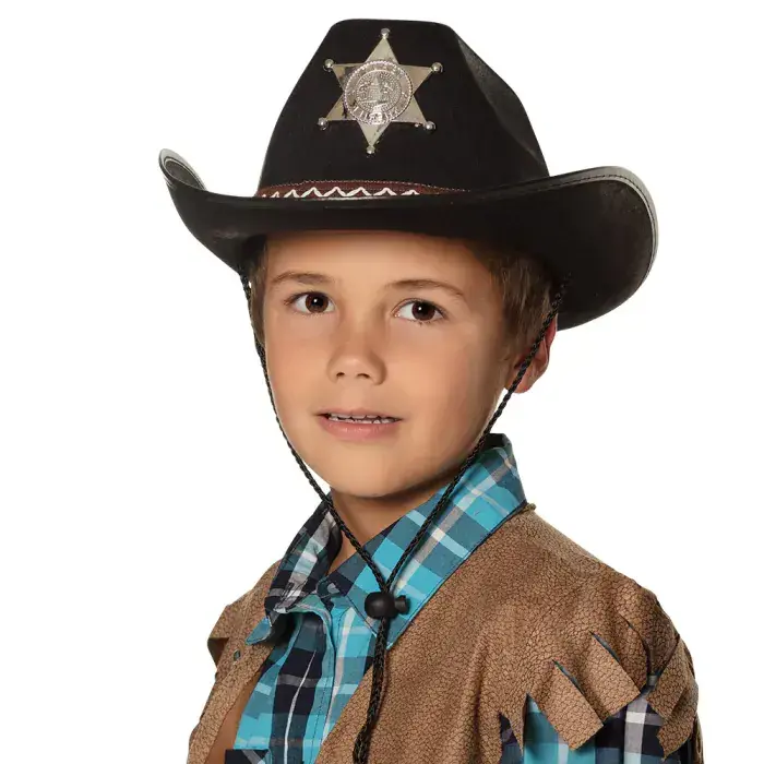 Cowboyhat Sherif sort - barn