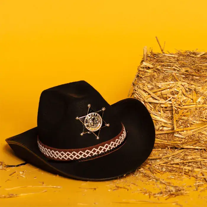 Cowboyhat Sherif sort - barn