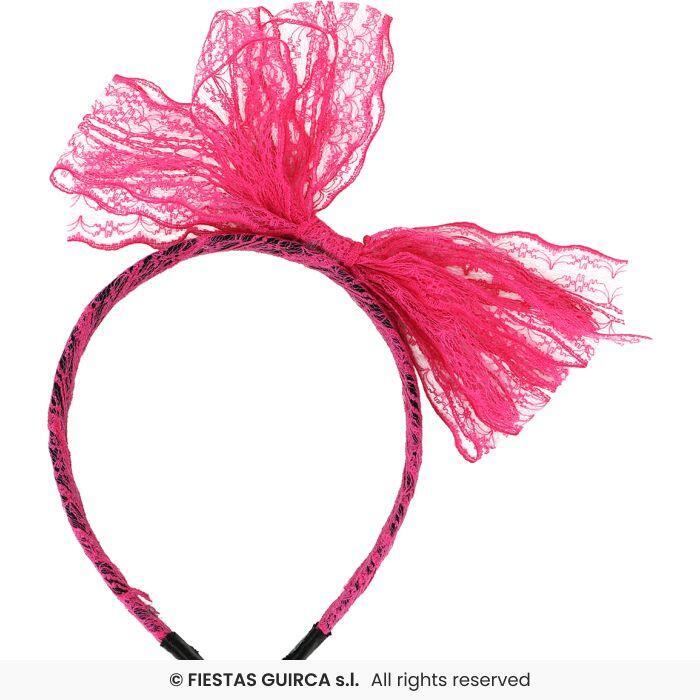 80'er sæt 5 dele - Neon pink