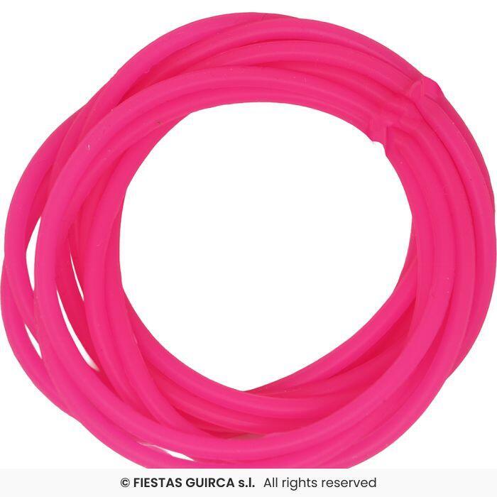 80'er sæt 5 dele - Neon pink