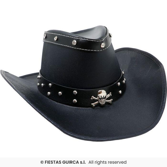 Sort Cowboyhat med Kranie