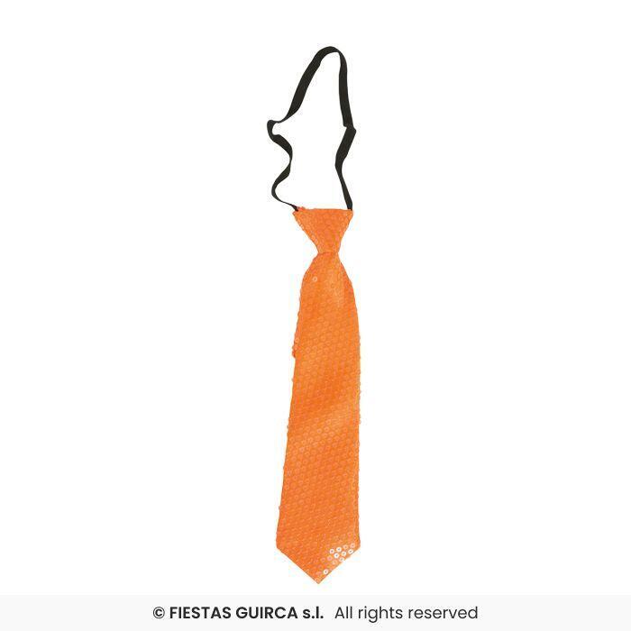 Slips med pailletter i neon orange