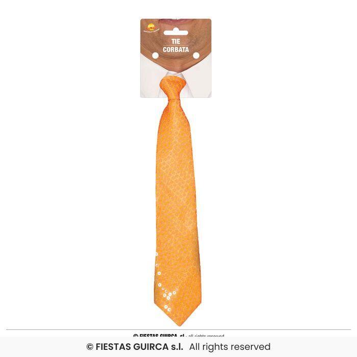 Slips med pailletter i neon orange