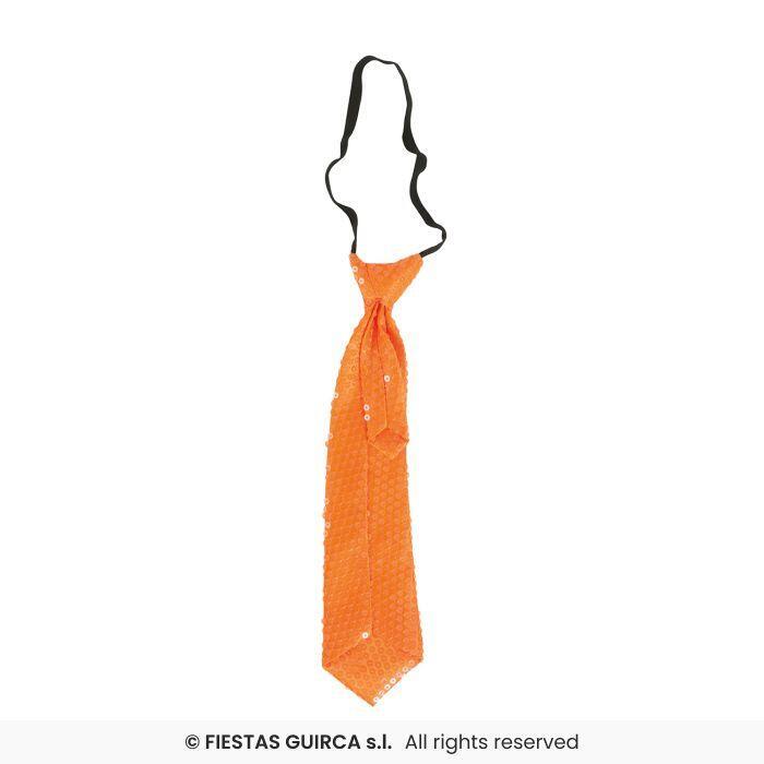 Slips med pailletter i neon orange
