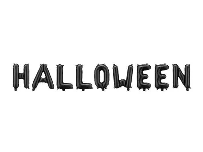 Foliebogstaver sort - HALLOWEEN