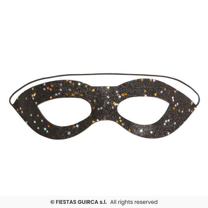 Sort glittermaske