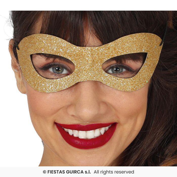 Guld glittermaske