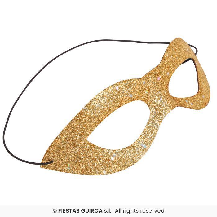 Guld glittermaske
