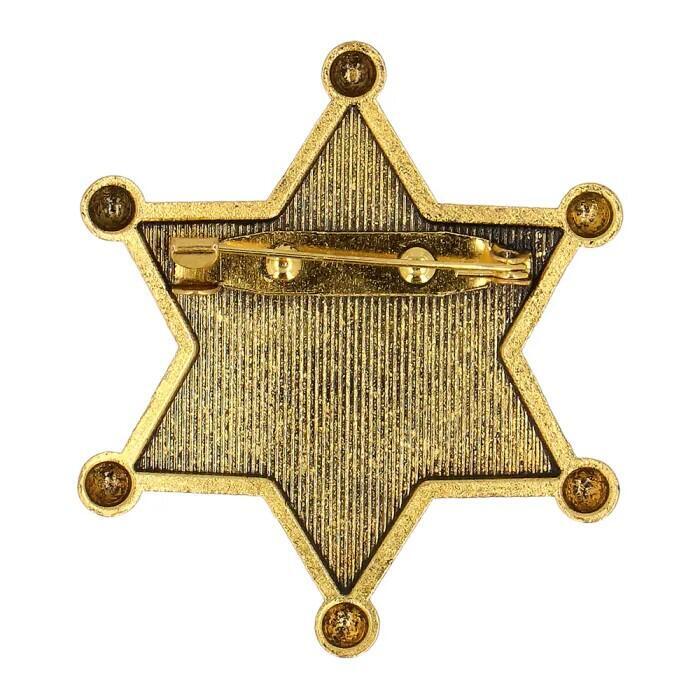 Sheriff stjerne i guldfarvet metal