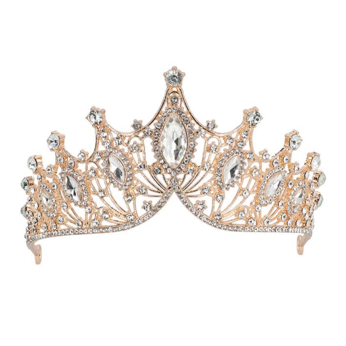 Diadem royal med klare sten