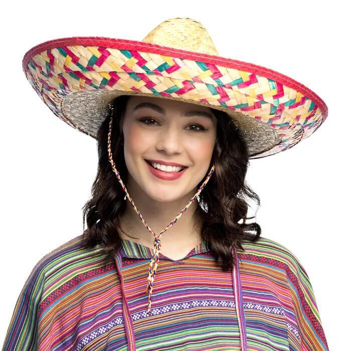 Sombrero i flettet strå