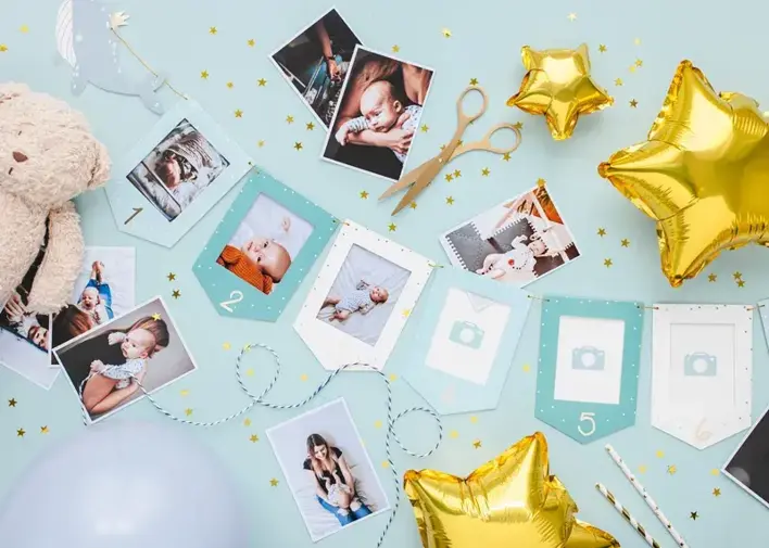 Fotoramme banner Lyseblå