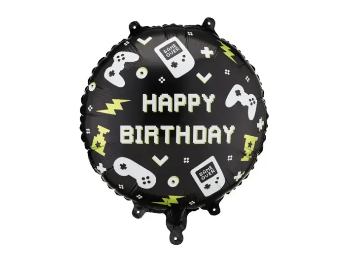 Happy Birthday folie ballon gamer