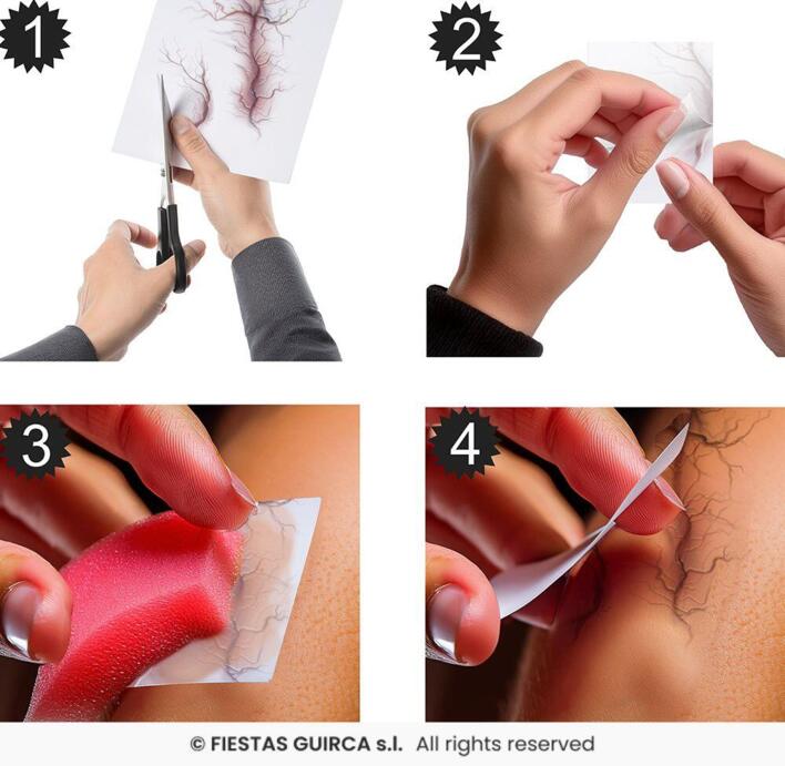 Sår og ar tattoo - blood veins