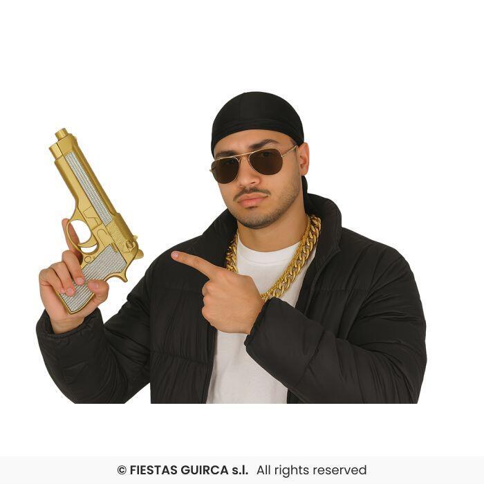 Pistol i guld-glitter