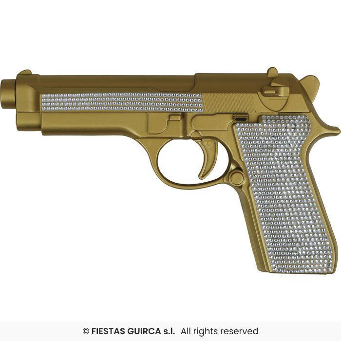 Pistol i guld-glitter
