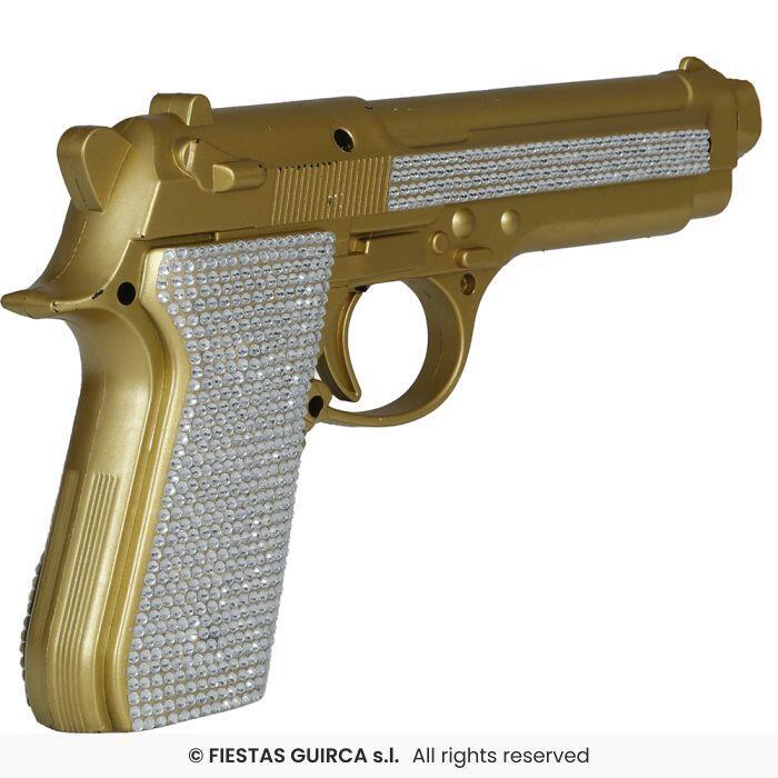 Pistol i guld-glitter