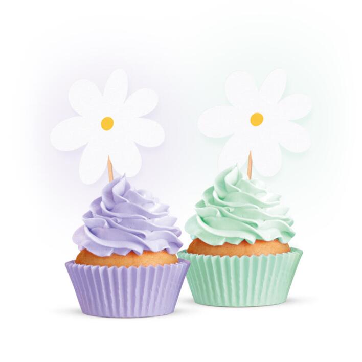 Kage topper - Margueritter 12 stk.