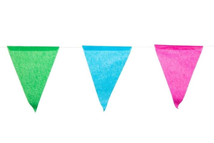 Multifarvet flagbanner - 10M