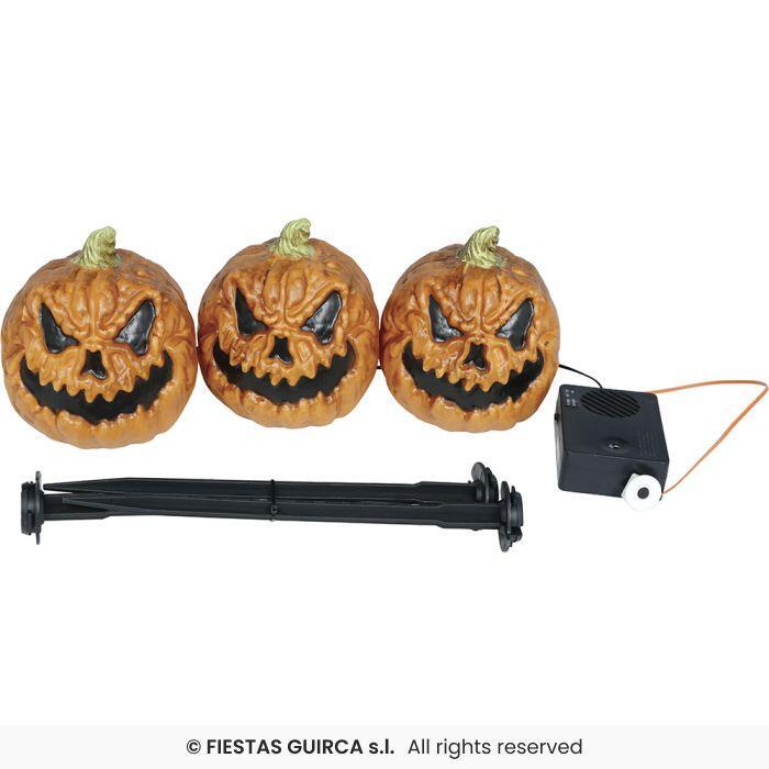 3 Halloween Græskar - Lys s & Lyd