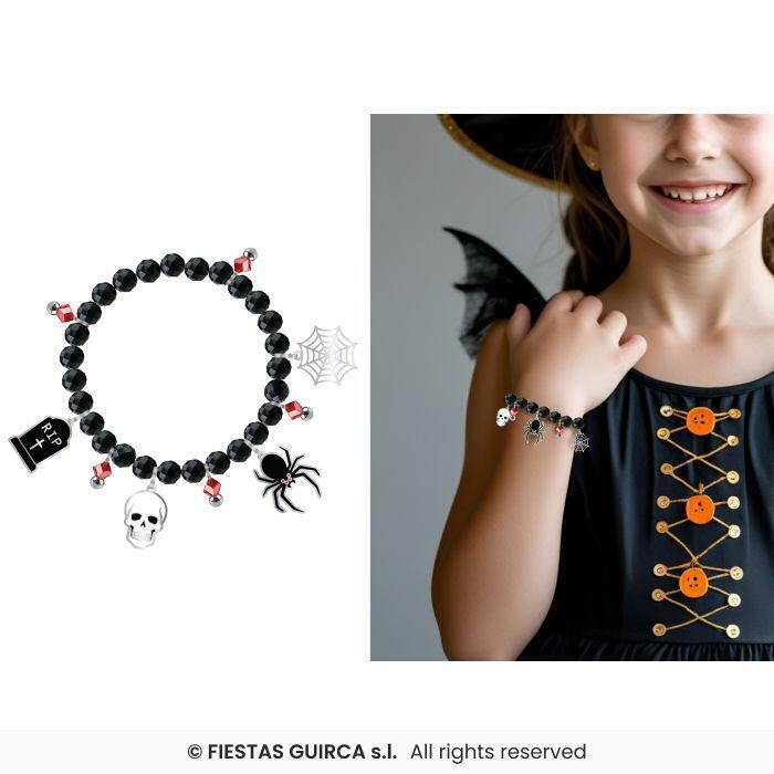 Sort Armbånd med Halloween Vedhæng