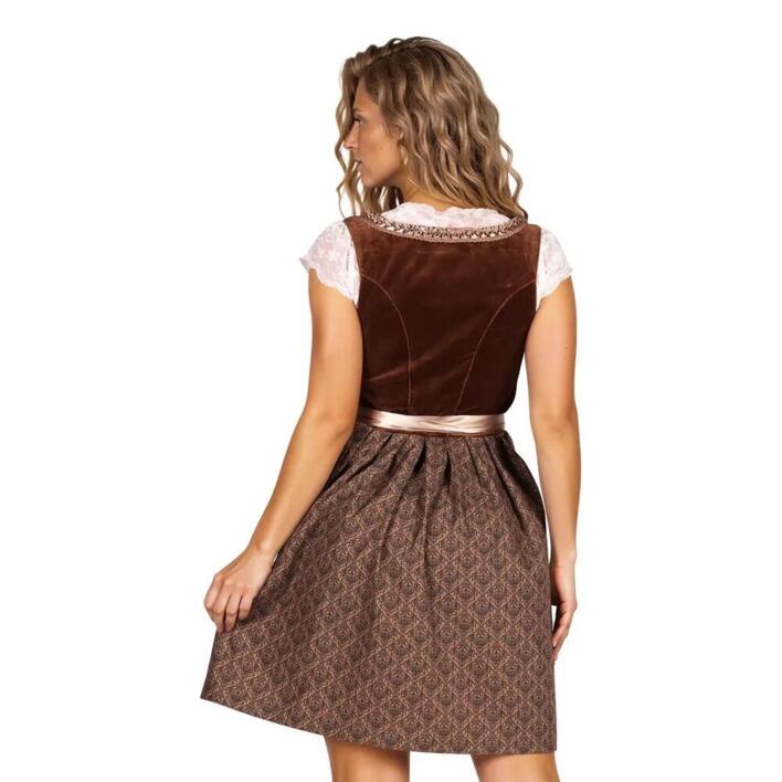 Dirndl Jula - Brun/taupe oktoberfest kjole