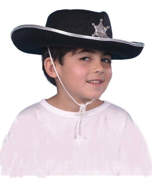 Sort Cowboy hat til børn