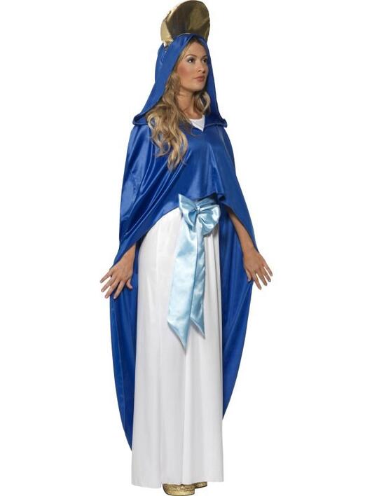 Mary kostume blå og hvidt