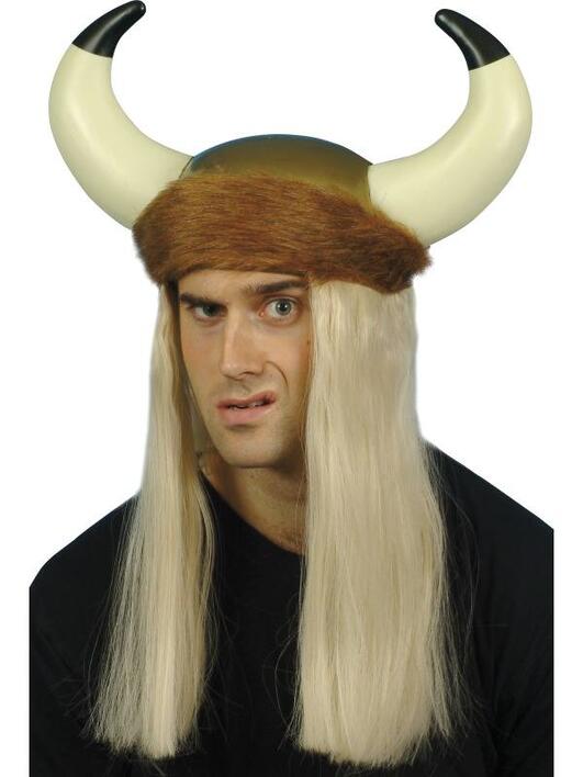 Vikinge hjelm med langt hår