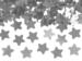 Konfetti Kanon med stjerner i sølv 40 cm
