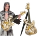 Halloween Skeletguitar med lys og lyd - 58 cm