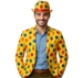 Klovne bowlerhat i gul