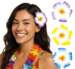 Hawaii blomst hårclips 3stk