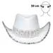 "Bride" cowboy hat med perler