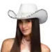 "Bride" cowboy hat med perler