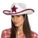 Cowboy hat hvid med pailletstjerne