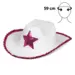 Cowboy hat hvid med pailletstjerne