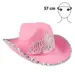 Cowboy hat pink med krone