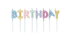 Kagelys HAPPY BIRTHDAY i mutifarvet perlemor