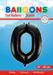 Folieballon 0 - Sort 86 cm