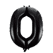 Folieballon 0 - Sort 86 cm